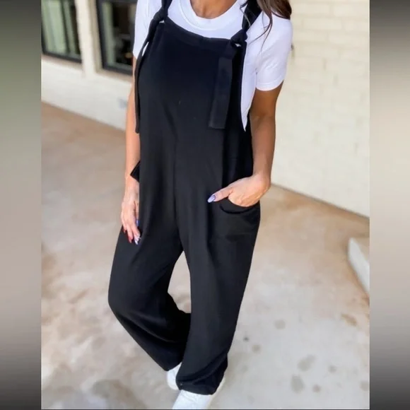 🖤 Fun One Black Jumpsuit - Picture 3 of 5